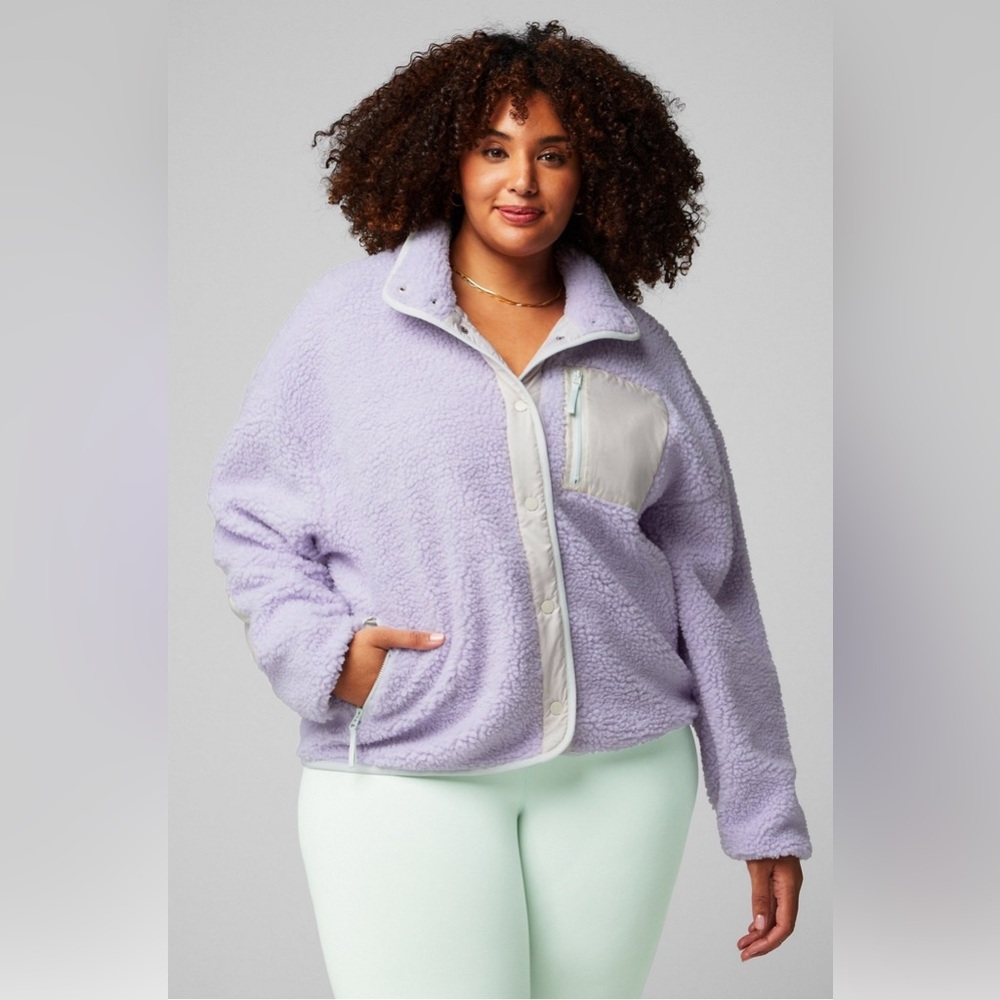 Fabletics Lavender Teddy Jacket - image 1